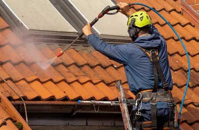 Démoussage et hydrofuge de toiture à Salers